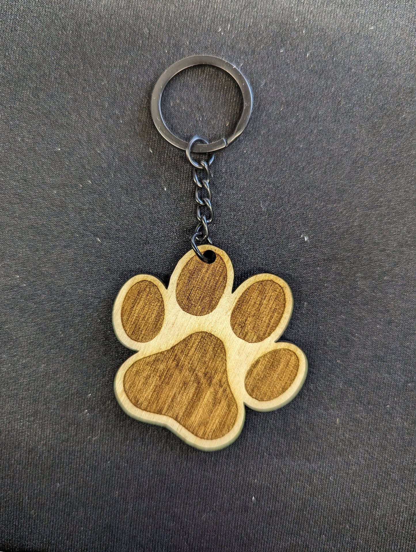 Paw print keychain