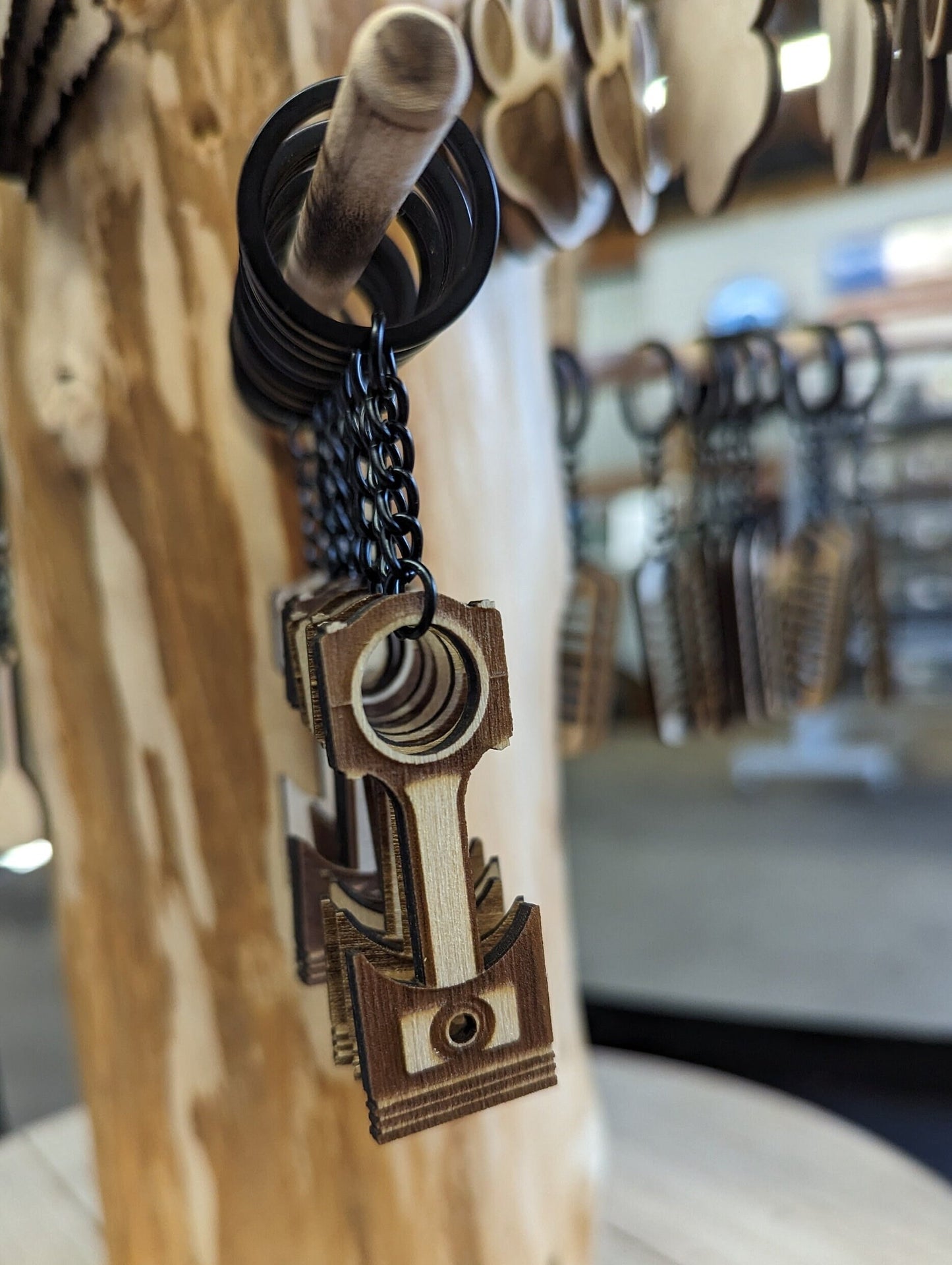 Piston keychain