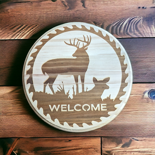 Welcome Deer Sign